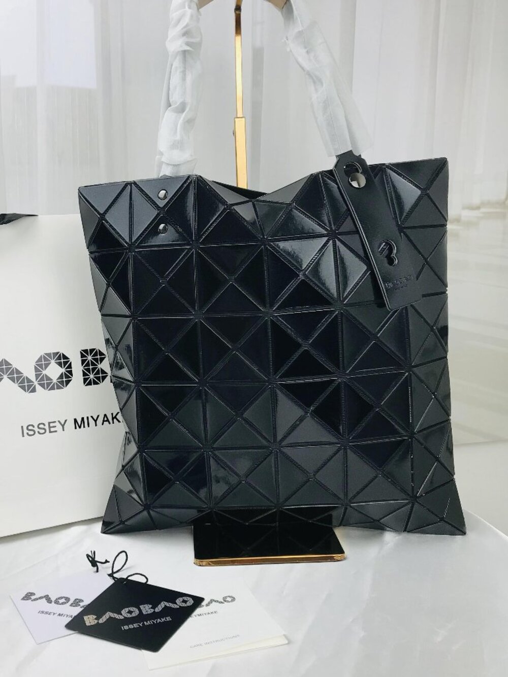 New Bao Bao Issey Miyake Lucent Tote Bag Black